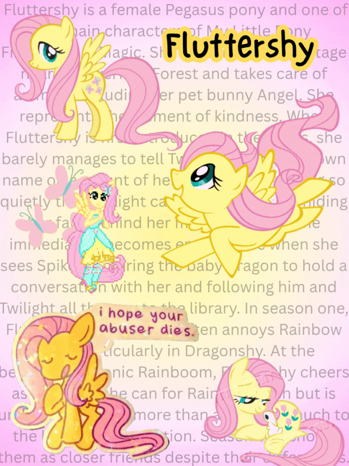 fluttershy collage